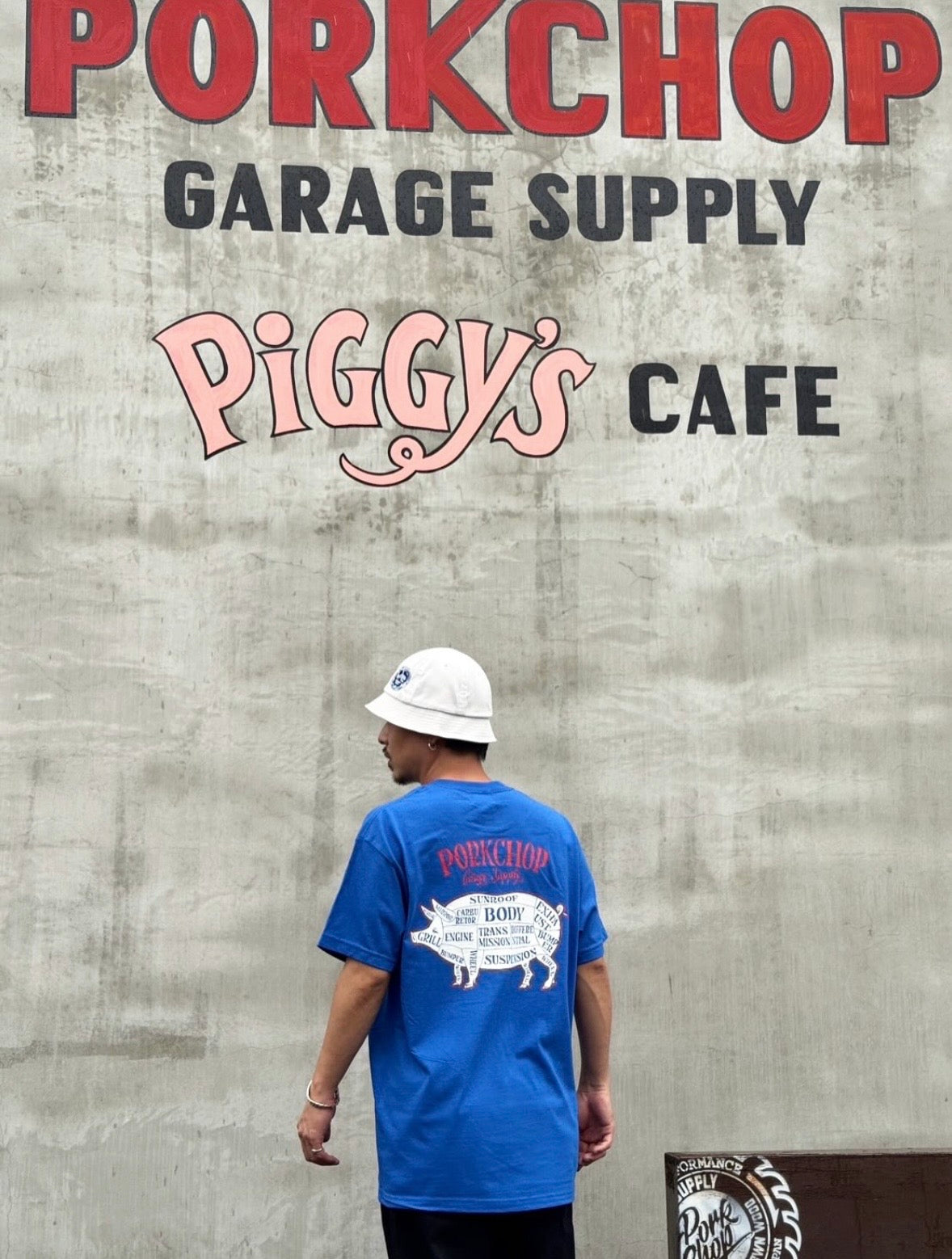 PORKCHOP GARAGE SUPPLY PORK BACK TEE ポークチョップガレージ