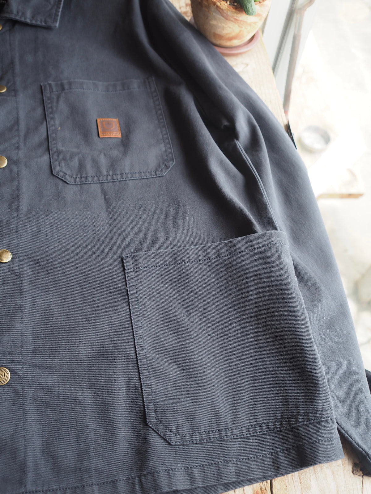 BRIXTON PAINTERS JACKET - WASHED BLACK