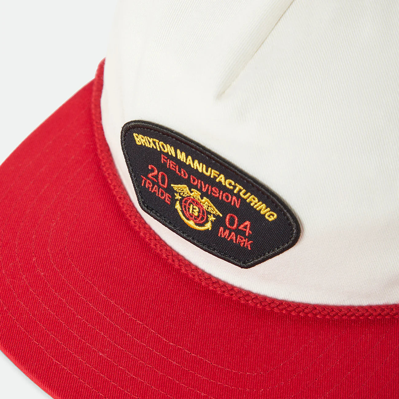 BRIXTON DIVISION NP MP SNAPBACK OFF WHITE/RED ブリクストンディビジョン スナップバックキャップ