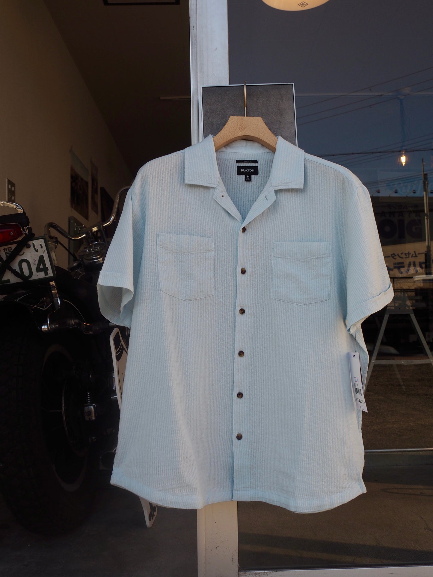 BRIXTON THE VINTAGE S/S WVN BLUE AURA ブリクストン ビンテージ ショートスリーブシャツが