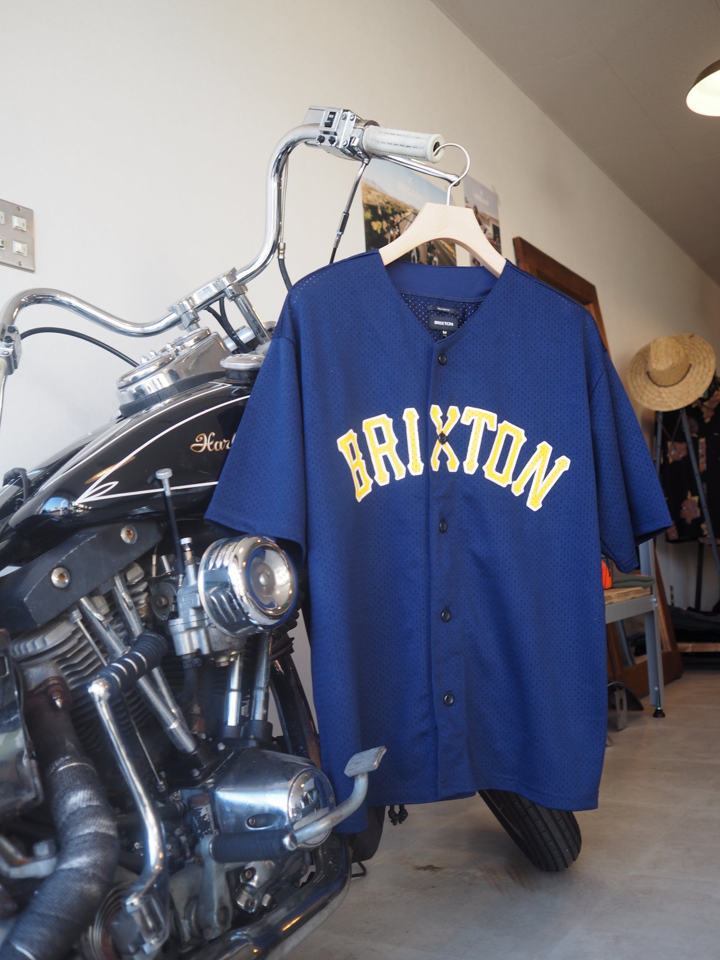 BRIXTON THE BRIXTON MESH BASEBALL JERSEY - WASHED NAVY ブリクストン メッシュベースボールジャージ