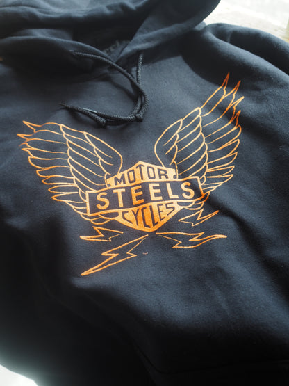 Steels Flying Bar & Shield logo hoodie スティールズ パーカー