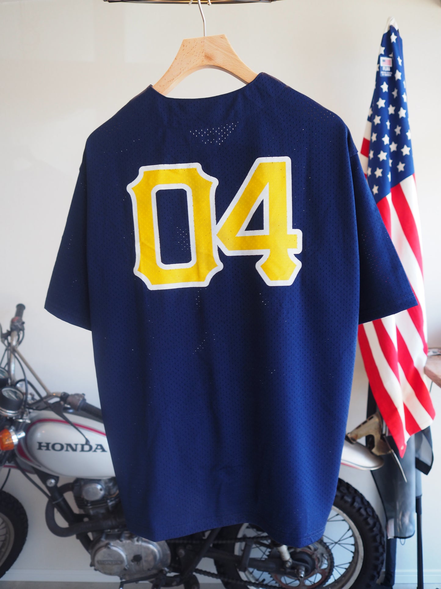 BRIXTON THE BRIXTON MESH BASEBALL JERSEY - WASHED NAVY ブリクストン メッシュベースボールジャージ