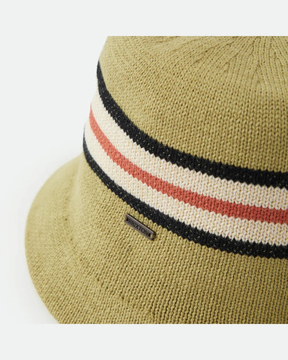 BRIXTON REDDING KNIT PACKABLE HAT - GREEN MULTI STRIPE