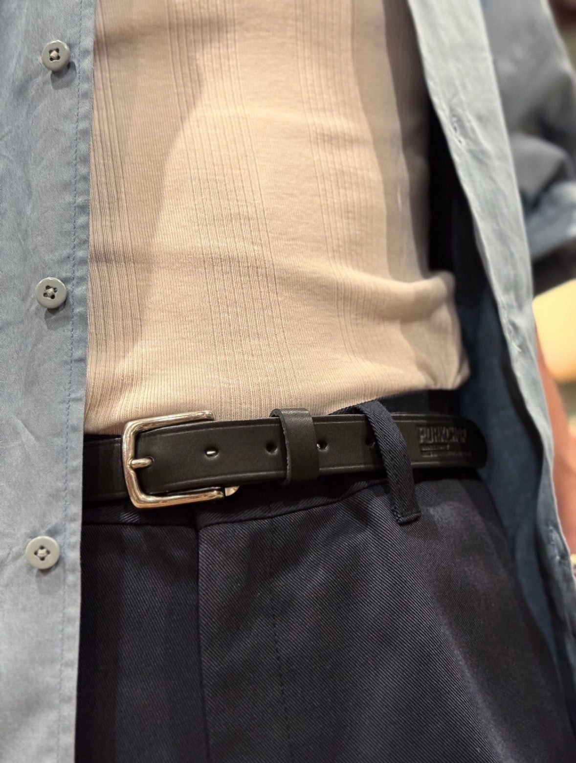 PORKCHOP GARAGE SUPPLY LEATER BELT ポークチョップガレージサプライ レザーベルト