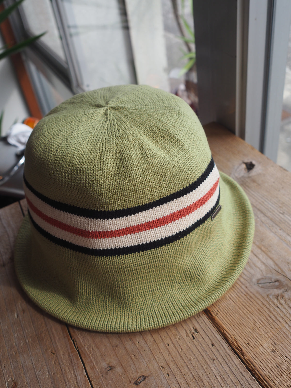 BRIXTON REDDING KNIT PACKABLE HAT - GREEN MULTI STRIPE