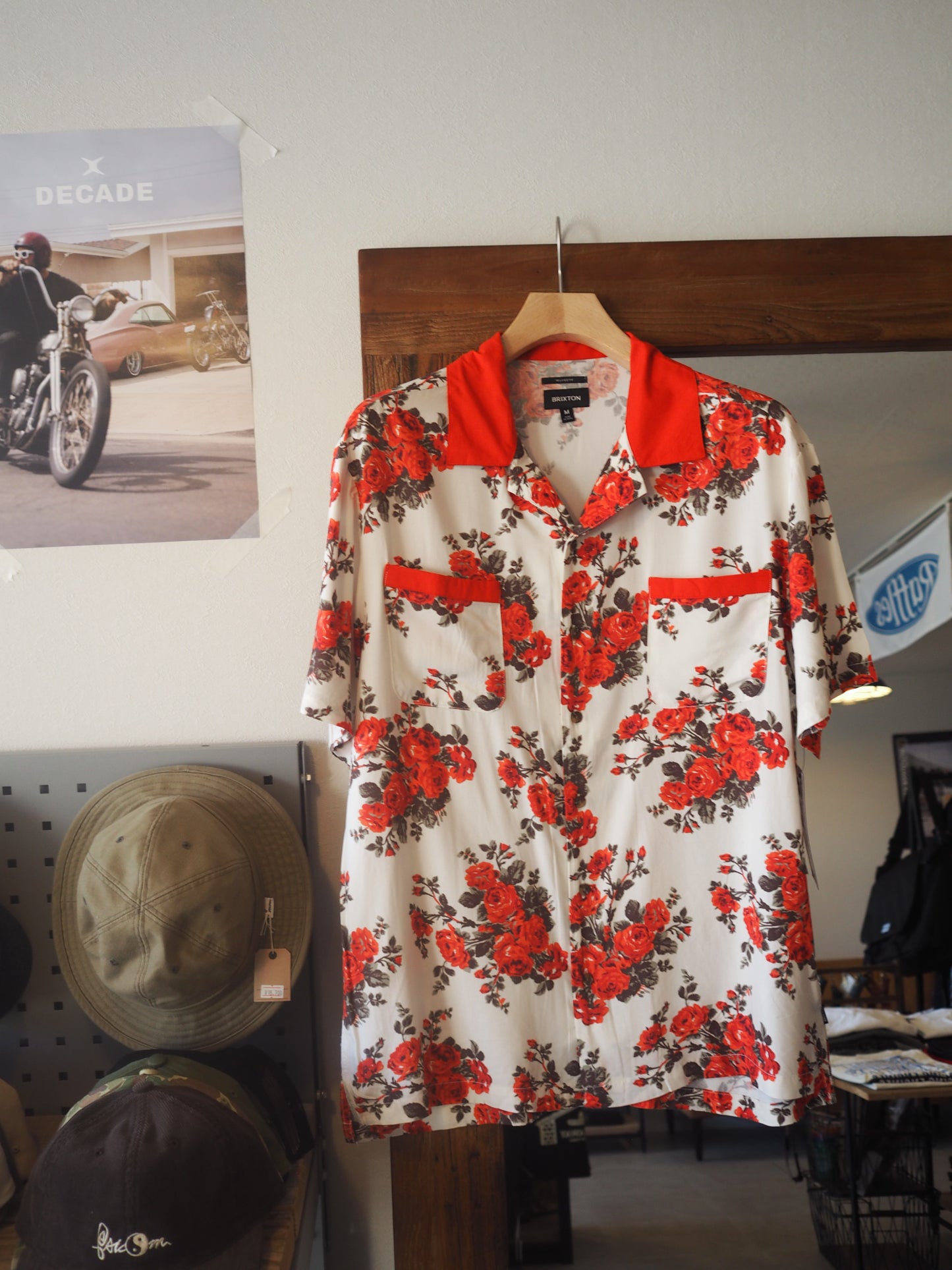 BRIXTON LAFAYETTE S/S WVN ROSE BUD ブリクストン ラファイエット ショートスリーブシャツ