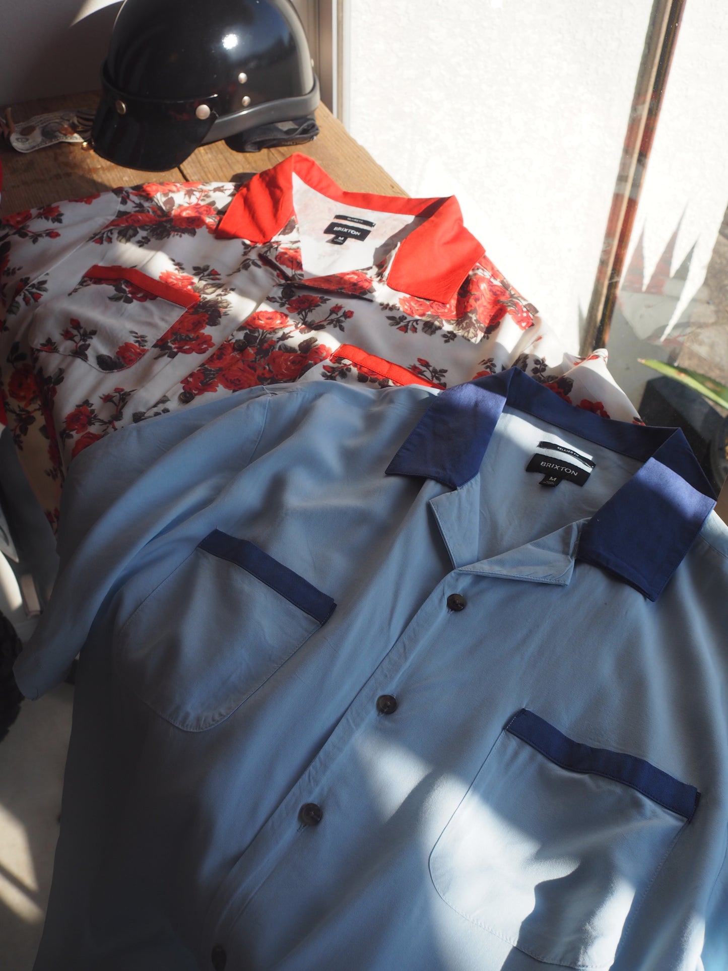 BRIXTON LAFAYETTE S/S WVN BLUE AURA ブリクストン ラファイエット ショートスリーブシャツ