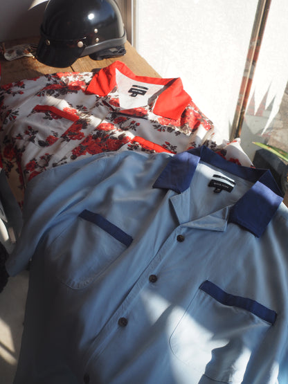 BRIXTON LAFAYETTE S/S WVN BLUE AURA ブリクストン ラファイエット ショートスリーブシャツ