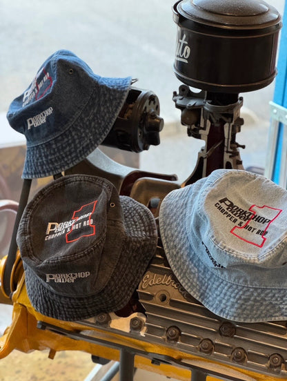 PORKCHOP GARAGE SUPPLY P POWER DENIM BUCKET HAT