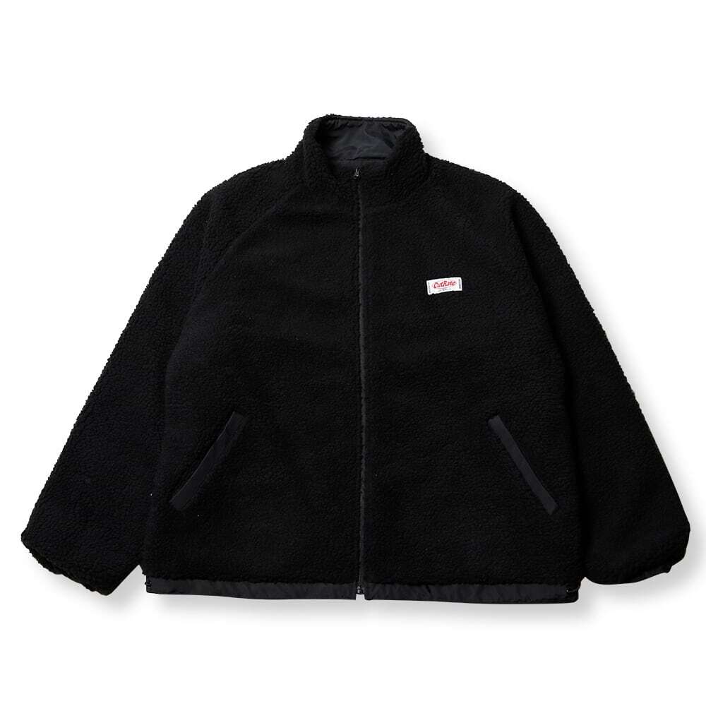 CUTRATE LOGO EMBROIDERY REVERSIBLE BOA JACKET　カットレイト　ロゴリバーシブルボアジャケット