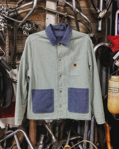 BRIXTON ASSEMBLY REVERSIBLE CHORE JACKET-INDIGO/PINE NEEDLE/WHITECAP　ブリクストン　アッセンブリー　リバーシブル　チョアジャケット　デニム