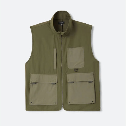 BRIXTON JOURNEY UTILITY VEST Dark Olive / Olive Surplus