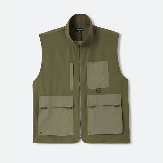 BRIXTON JOURNEY UTILITY VEST Dark Olive / Olive Surplus
