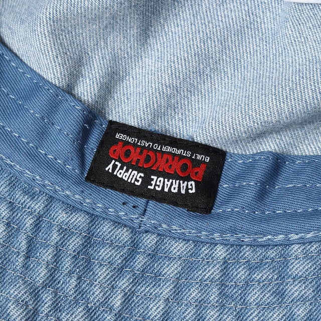 PORKCHOP GARAGE SUPPLY P POWER DENIM BUCKET HAT