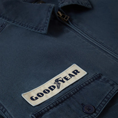 BRIXTON GOODYEAR TRADEMARK LIGHTWEIGHT GARAGE JACKET WASHED NAVY ブリクストン グッドイヤー トレードマークガレージジャケット