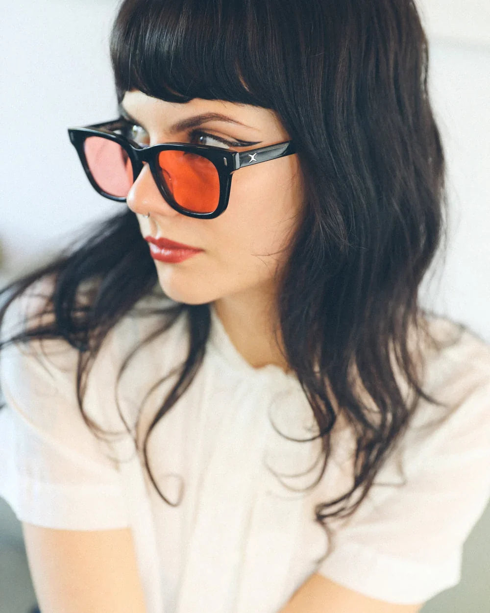 DECADE eyewear BIG EARL 50s GLOSS BLACK / RED