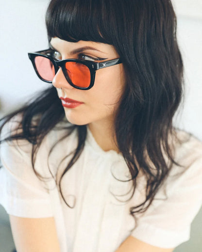 DECADE eyewear BIG EARL 50s GLOSS BLACK / RED