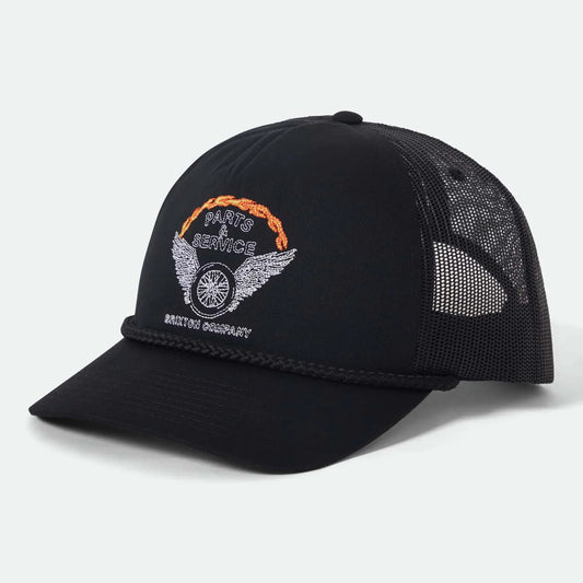 BRIXTON LEEWAY MP TRUCKER HAT - BLACK/BLACK ブリクストン リーウェイ トラッカーキャップ