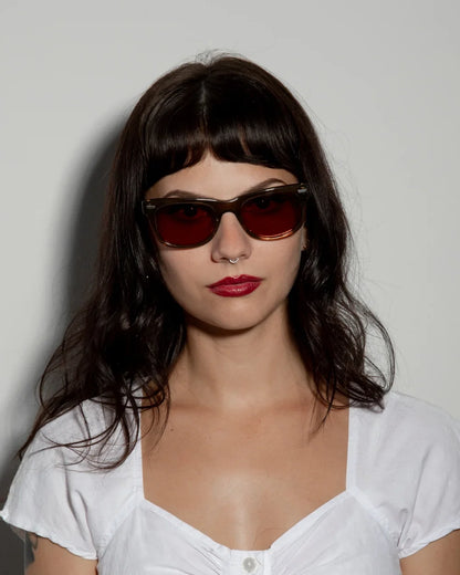 DECADE eyewear MELVIN 80s CRYSTAL OLIVE / BROWN