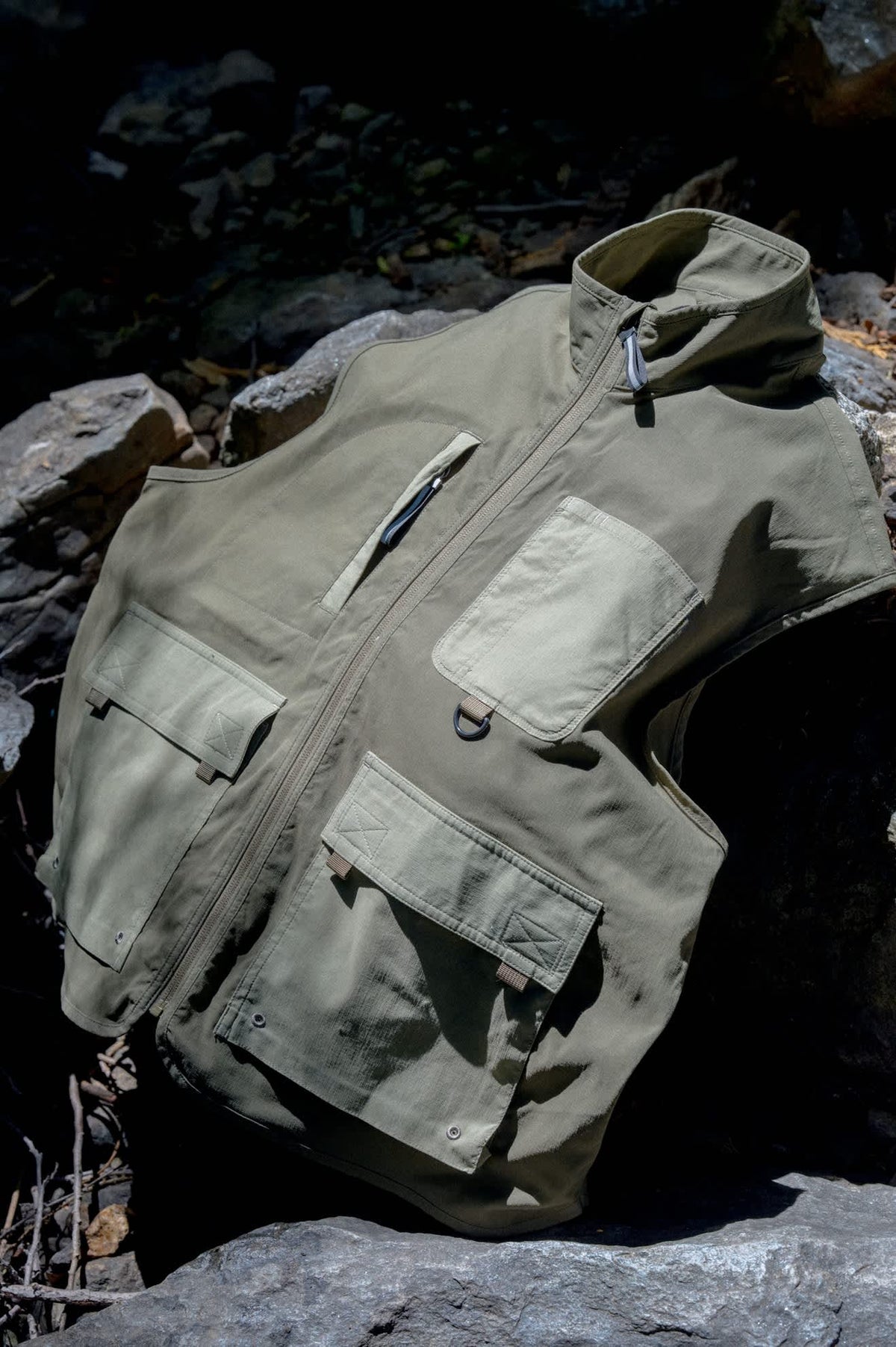 BRIXTON JOURNEY UTILITY VEST Dark Olive / Olive Surplus