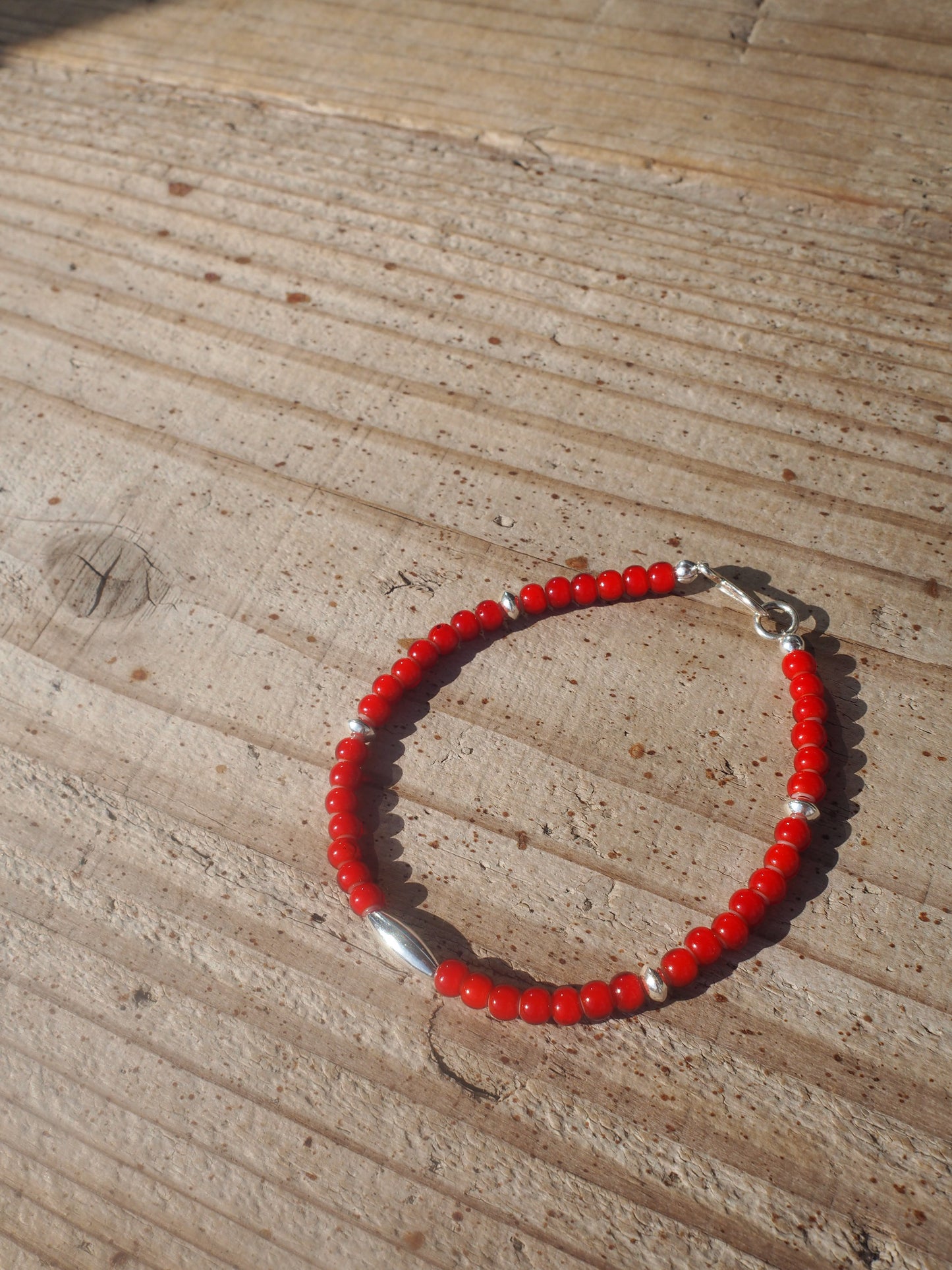 STAMP WORKS Glass Beads Bracelet SILVER925 スタンプワークス ガラスビーズブレスレット アンティークビーズ シルバー925