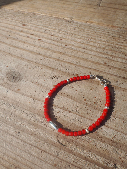 STAMP WORKS Glass Beads Bracelet SILVER925 スタンプワークス ガラスビーズブレスレット アンティークビーズ シルバー925