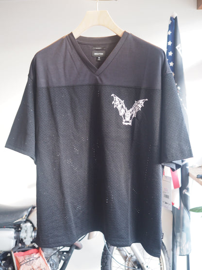 BRIXTON BAGGY MESH PRACTICE JERSEY - BLACK/WHITE CHIPPA ブリクストン バギーメッシュジャージ