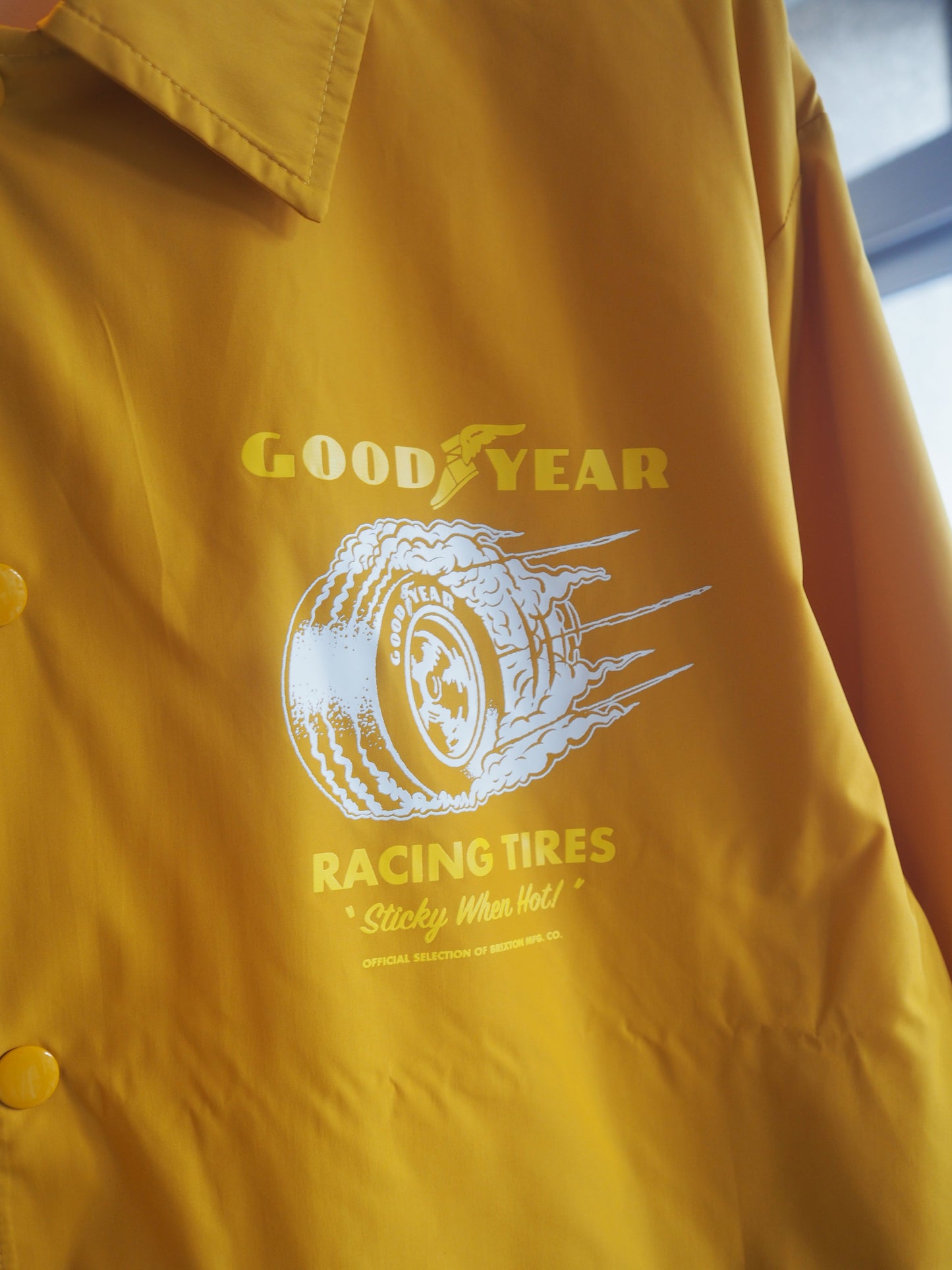 BRIXTON GOODYEAR SLICK WIND BREAKER NUGGET GOLD ブリクストン グッドイヤー コーチジャケット