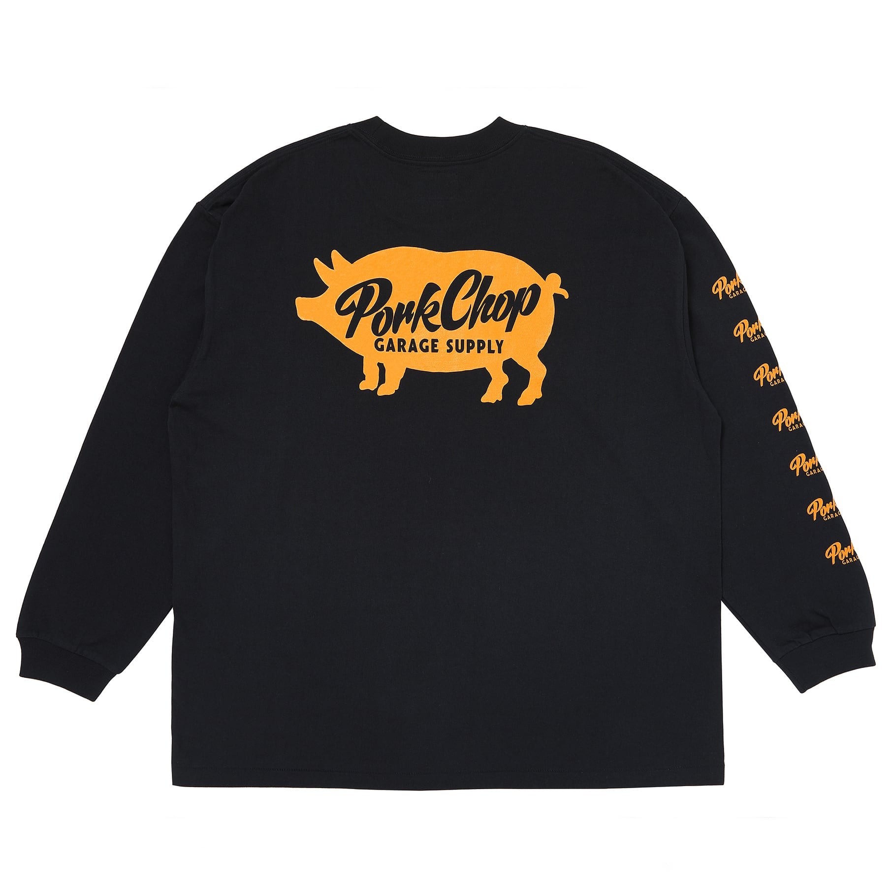 PORKCHOP GARAGE SUPPLY SCRIPT PORK L/S TEE ポークチョップガレージ