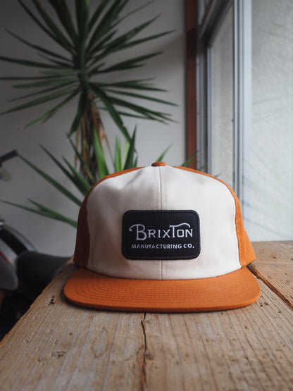 BRIXTON GRADE SNAPBACK - WHITECAP/CARAMEL