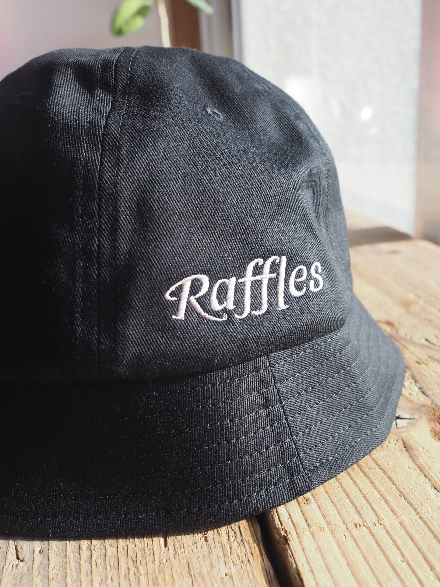 Raffles logo short brim ball hat