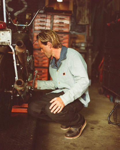 BRIXTON ASSEMBLY REVERSIBLE CHORE JACKET-INDIGO/PINE NEEDLE/WHITECAP　ブリクストン　アッセンブリー　リバーシブル　チョアジャケット　デニム