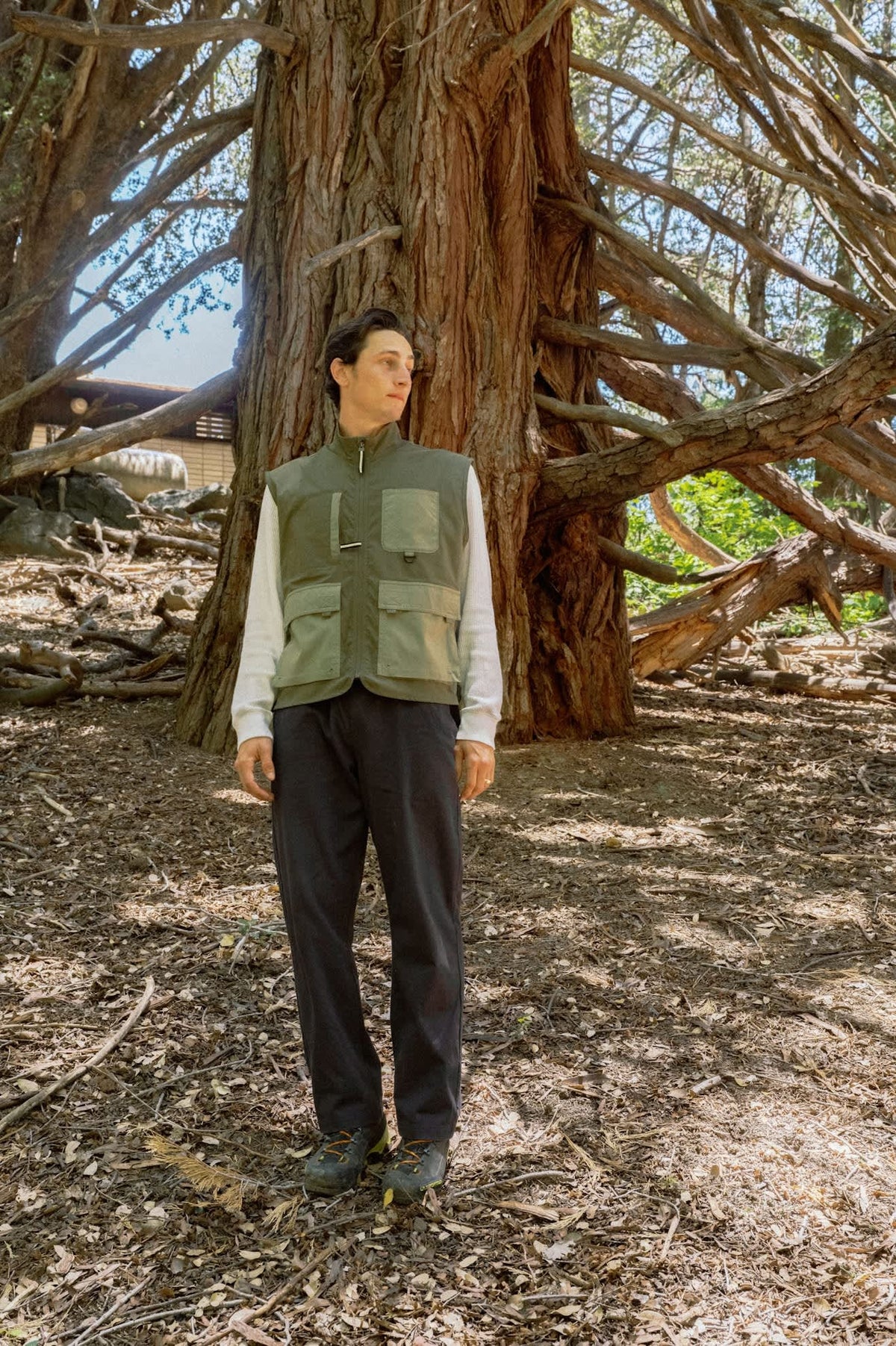 BRIXTON JOURNEY UTILITY VEST Dark Olive / Olive Surplus