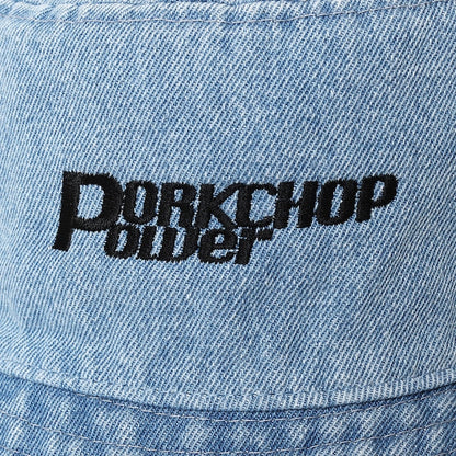 PORKCHOP GARAGE SUPPLY P POWER DENIM BUCKET HAT