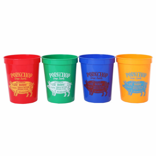 PORKCHOP GARAGE SUPPLY PORK STADIUM CUPS / 4 pieces 1 set