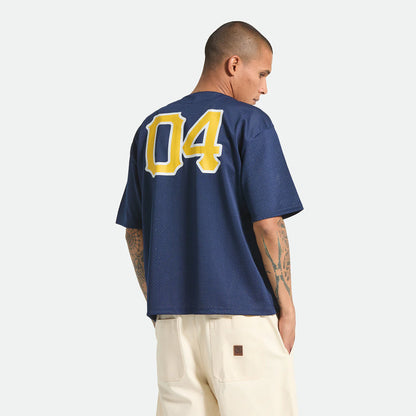 BRIXTON THE BRIXTON MESH BASEBALL JERSEY - WASHED NAVY ブリクストン メッシュベースボールジャージ