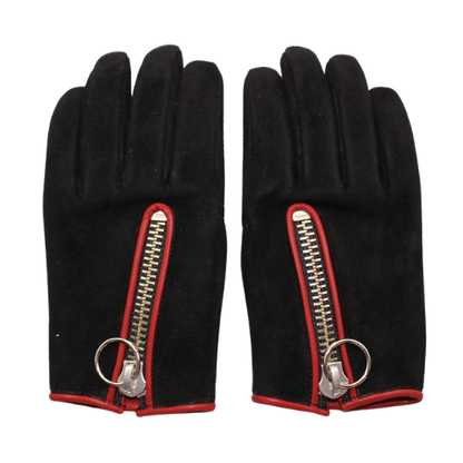 powwow the gauntlet TYPE-TERRY Roughout Leather Black/Red パウワウ ガントレッド グローブ テリー ラフアウトレザー ブラック/レッド
