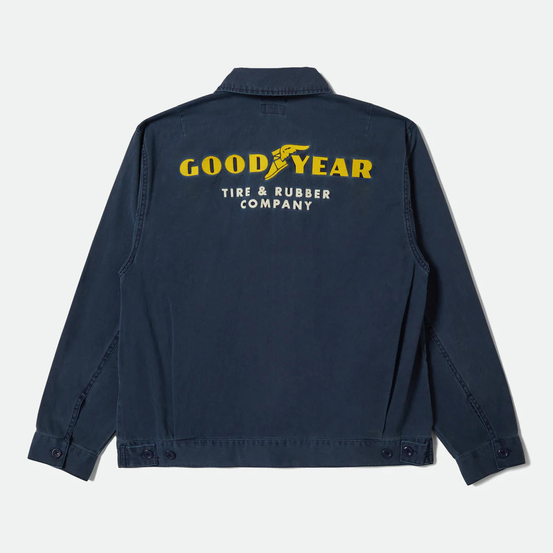 BRIXTON GOODYEAR TRADEMARK LIGHTWEIGHT GARAGE JACKET WASHED NAVY ブリクストン グッドイヤー トレードマークガレージジャケット
