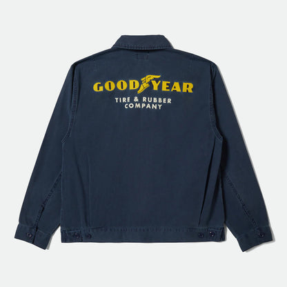 BRIXTON GOODYEAR TRADEMARK LIGHTWEIGHT GARAGE JACKET WASHED NAVY ブリクストン グッドイヤー トレードマークガレージジャケット
