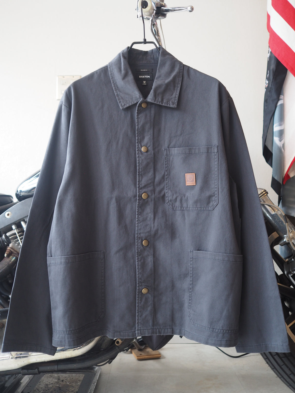 BRIXTON PAINTERS JACKET - WASHED BLACK