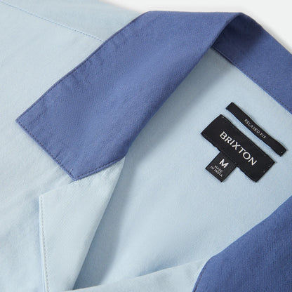 BRIXTON LAFAYETTE S/S WVN BLUE AURA ブリクストン ラファイエット ショートスリーブシャツ
