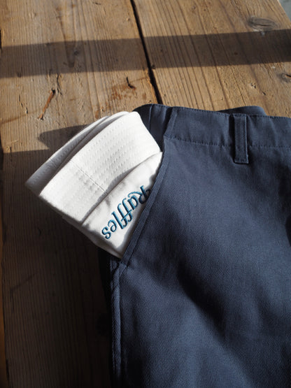 Raffles logo short brim ball hat