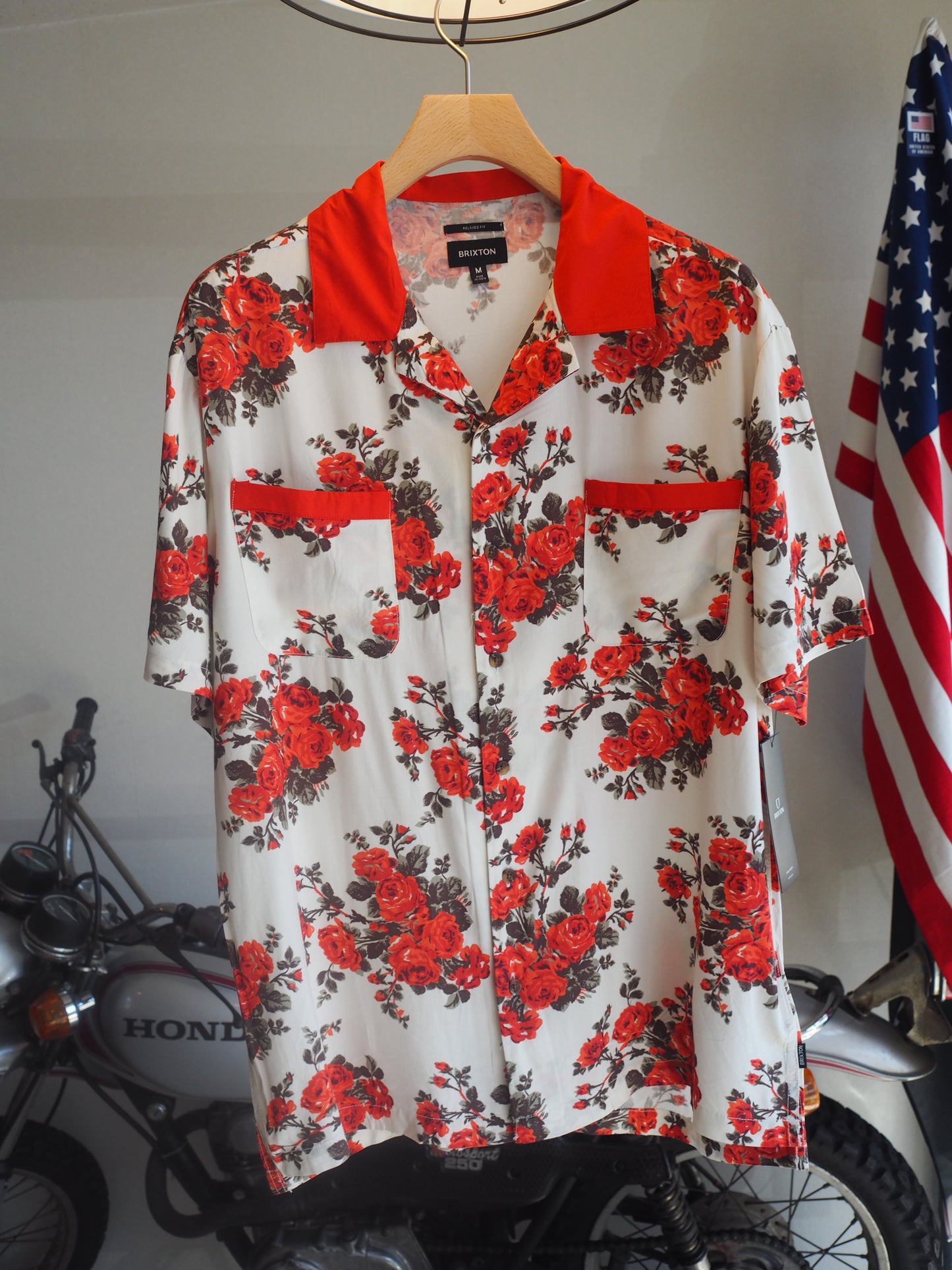 BRIXTON LAFAYETTE S/S WVN ROSE BUD ブリクストン ラファイエット ショートスリーブシャツ