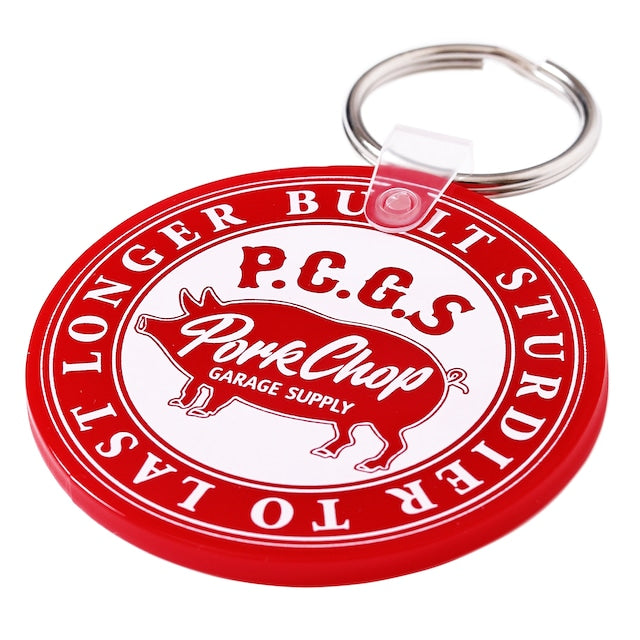 PORKCHOP GARAGE SUPPLY KEY TAG CIRCLE PORK　ポークチョップガレージサプライ　キータグ　サークルポーク　キーホルダー