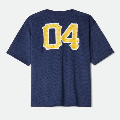 BRIXTON THE BRIXTON MESH BASEBALL JERSEY - WASHED NAVY ブリクストン メッシュベースボールジャージ