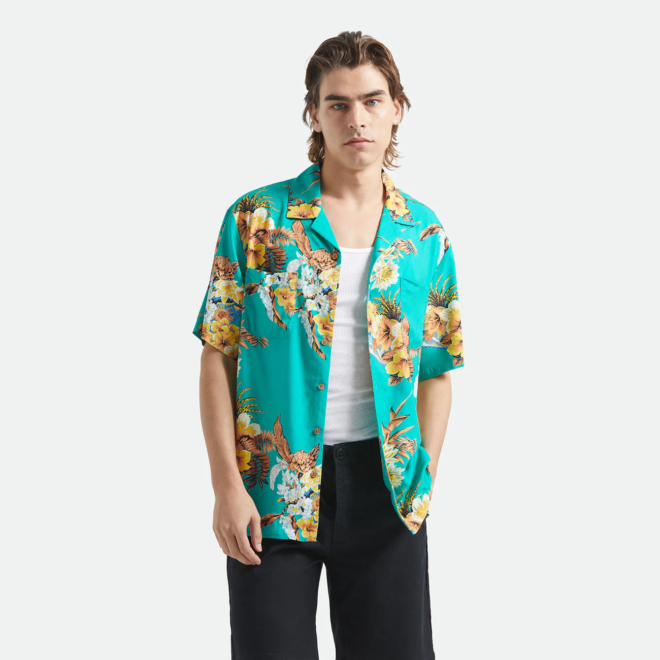 BRIXTON BUNKER VACATION S/S WVN ブリクストン バンカーバケーション リラックスショートスリーブシャツ