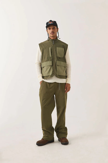 BRIXTON JOURNEY UTILITY VEST Dark Olive / Olive Surplus