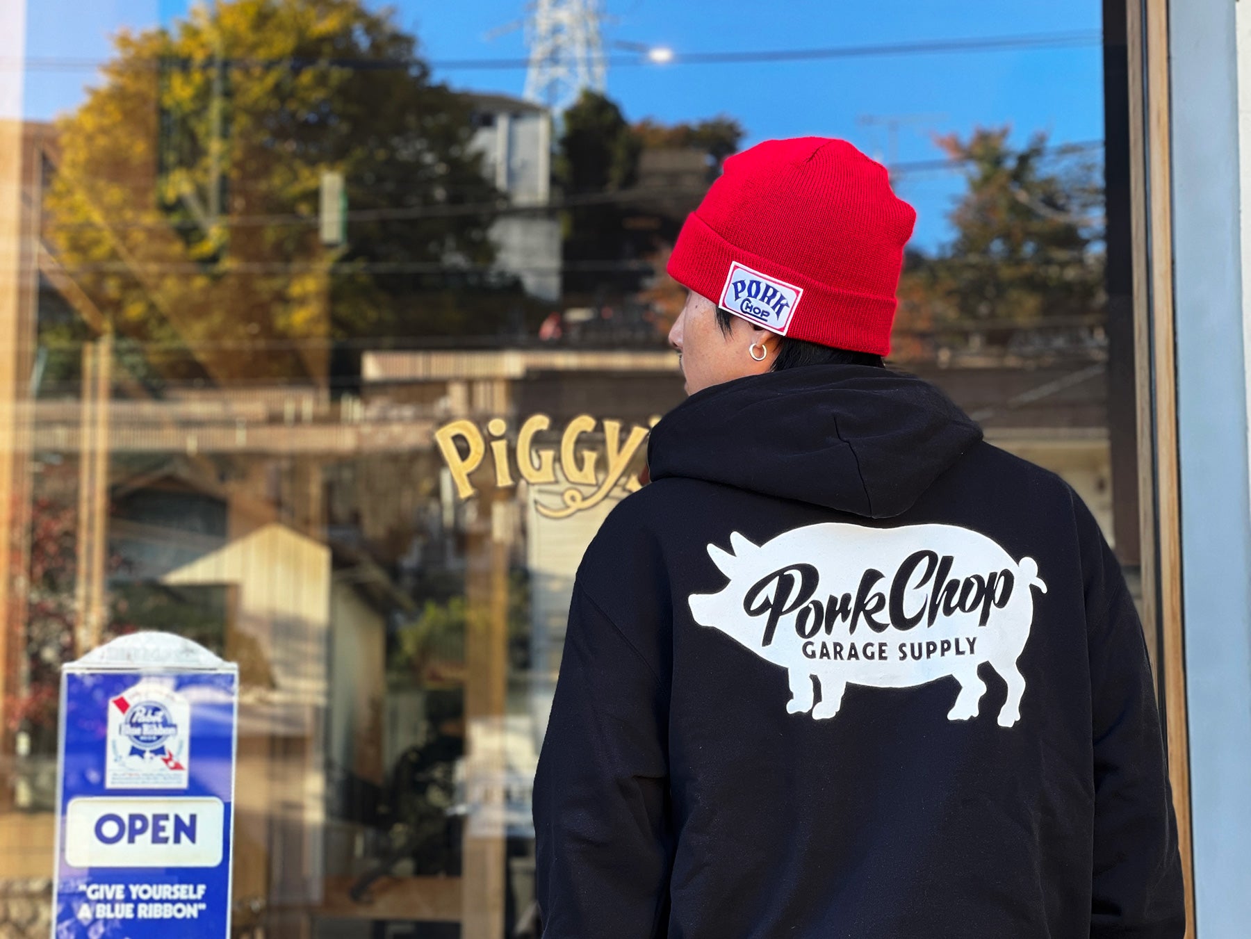 PORKCHOP GARAGE SUPPLY SCRIPT PORK HOODIE ポークチョップガレージ