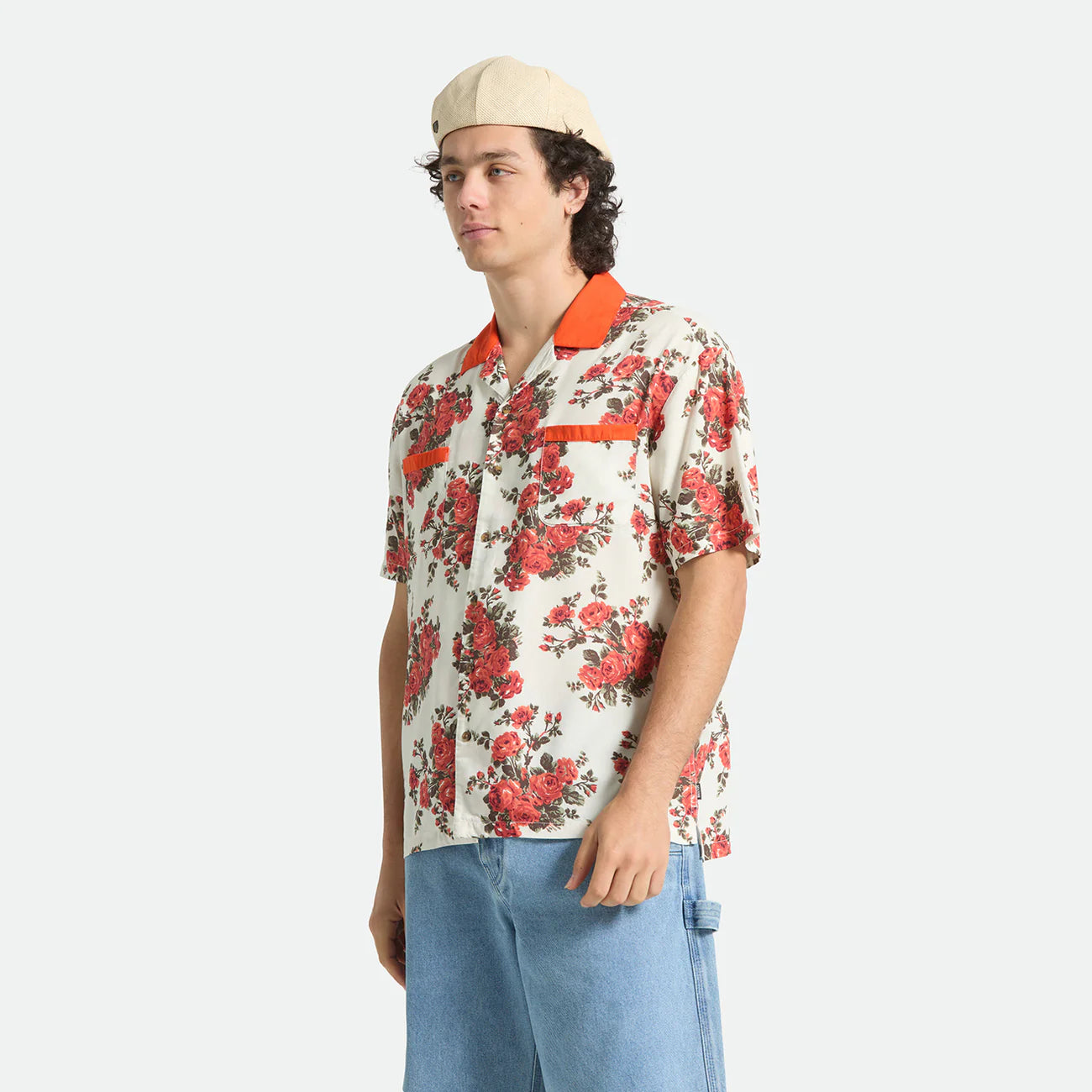 BRIXTON LAFAYETTE S/S WVN ROSE BUD ブリクストン ラファイエット ショートスリーブシャツ